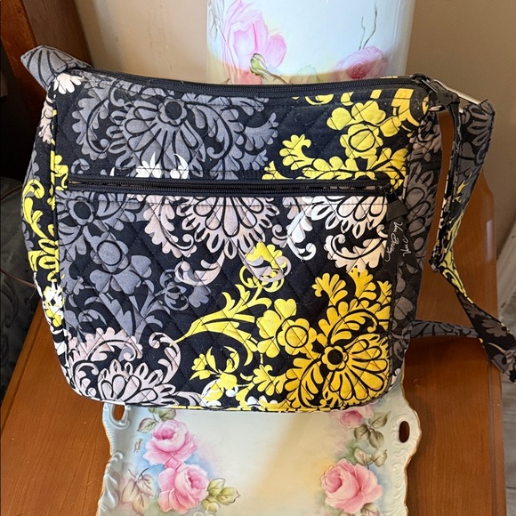 Baroque Floral Crossbody Bag - Black & Yellow - Vera Bradley Moms Day Out - Picture 3 of 3